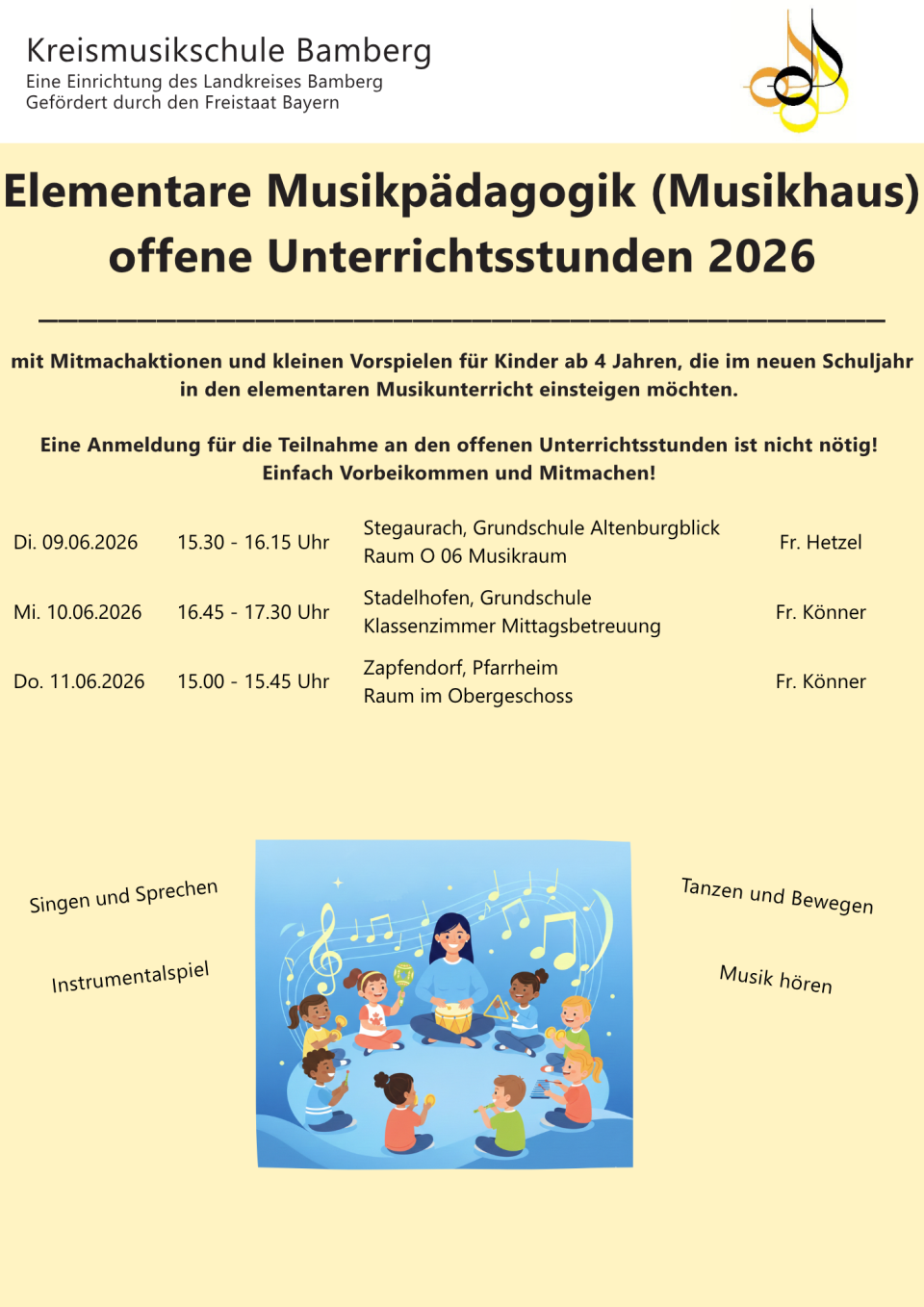 offene Unterrichtsstunden EMP 2026